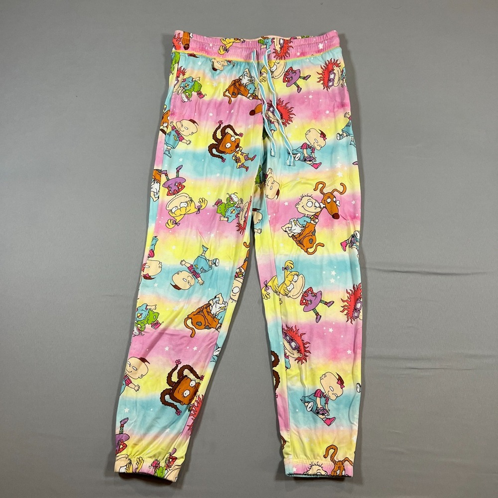 Briefly Stated Nickelodeon Rugrats Sleep Joggers Pants Women Small Multi Graphic
